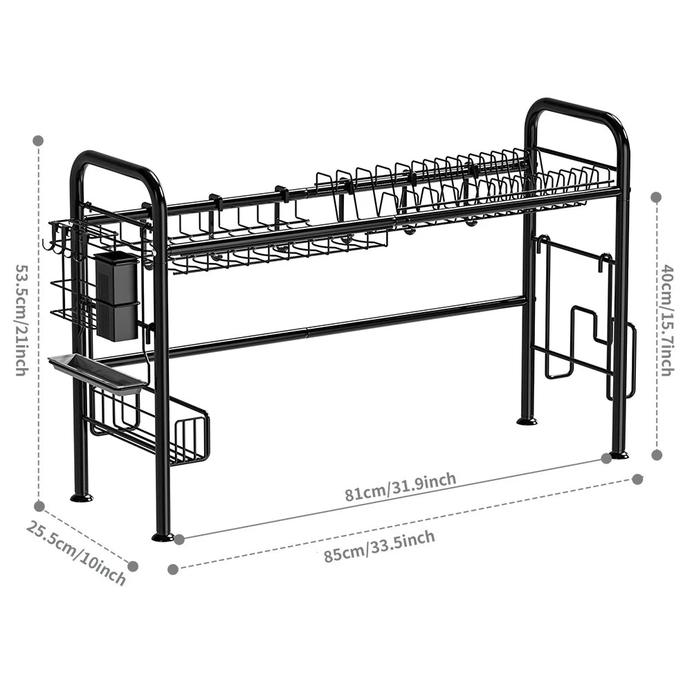 Over Sink Dish Drying Rack 2-Tier Dish Rack