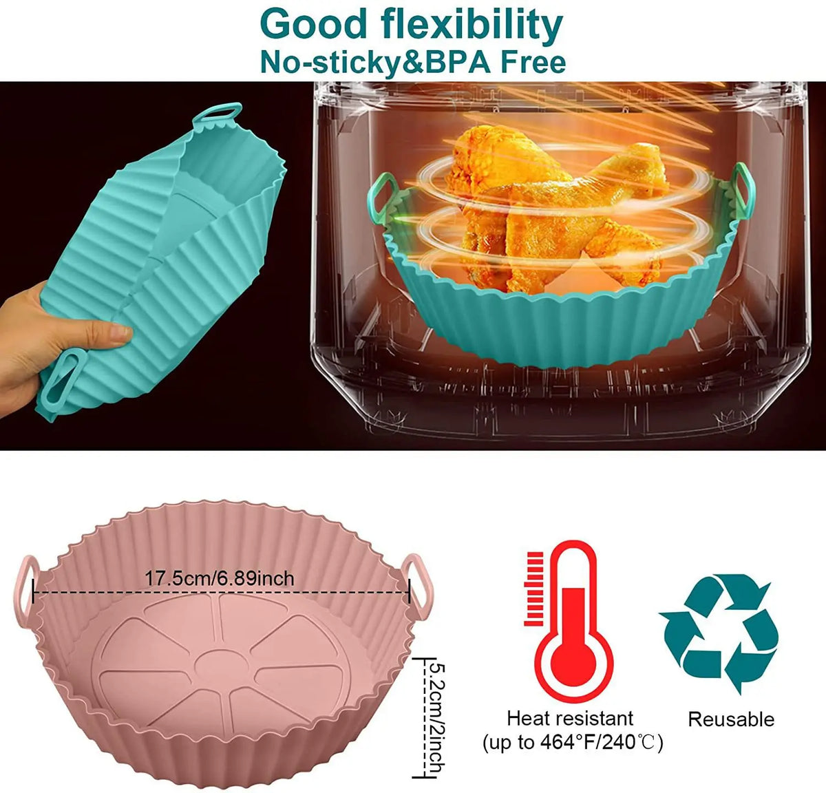 Air Fryer Silicone Basket Thicken Silicone Mold Air