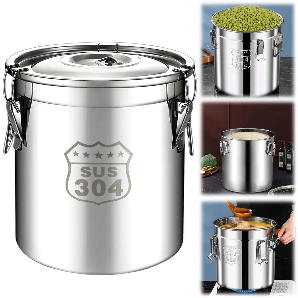 6/12/21/33l 304 Stainless Steel Food Storage Container Canister
