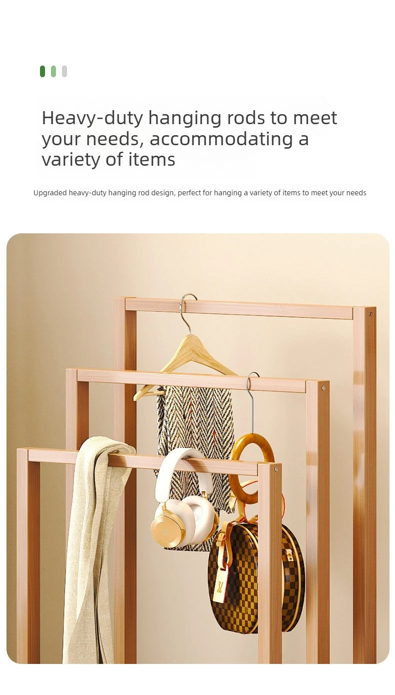 Nordic Style Simple Bamboo Clothes Drying Rack Bathroom