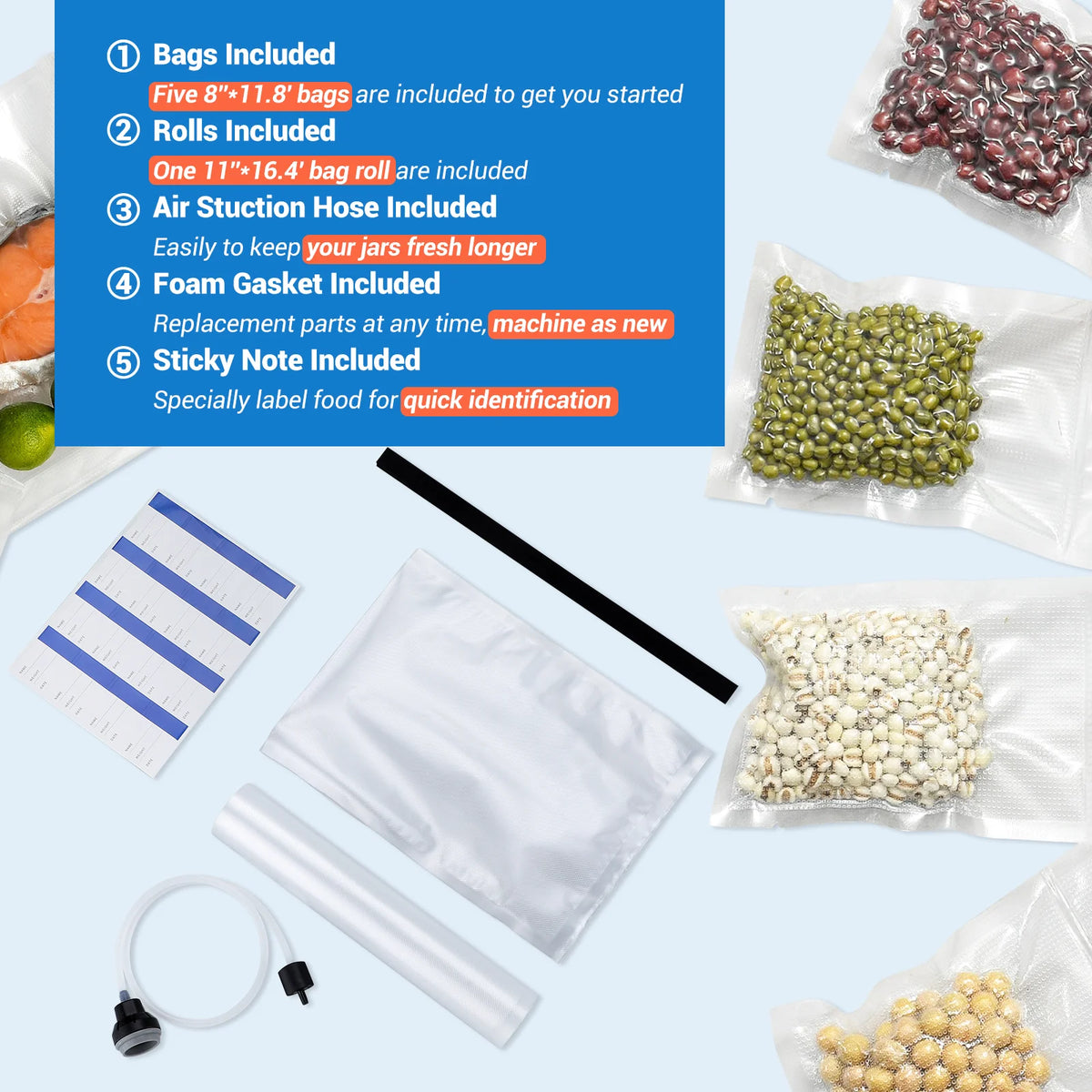 Inkbird Ink-Vs04 Food Vacuum Sealer Machine Built-In Cutter