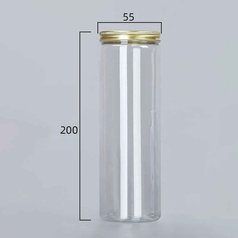 Transparent Sealing Jar Aluminium Screw Lids Organizer Storage