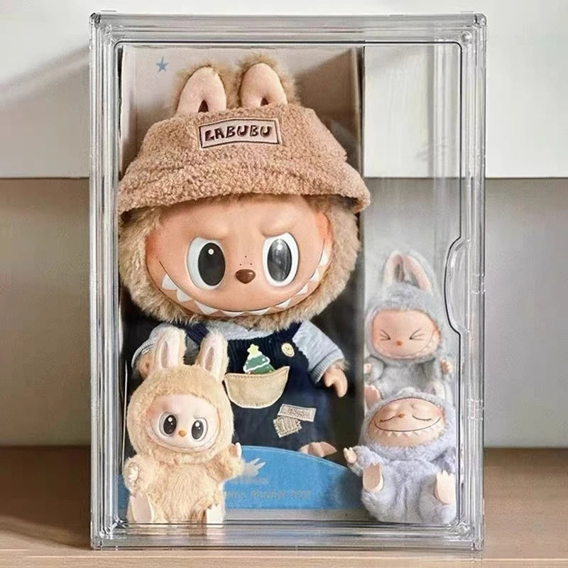 Labubu Storage Box Display Stand Transparent Dustproof Blind