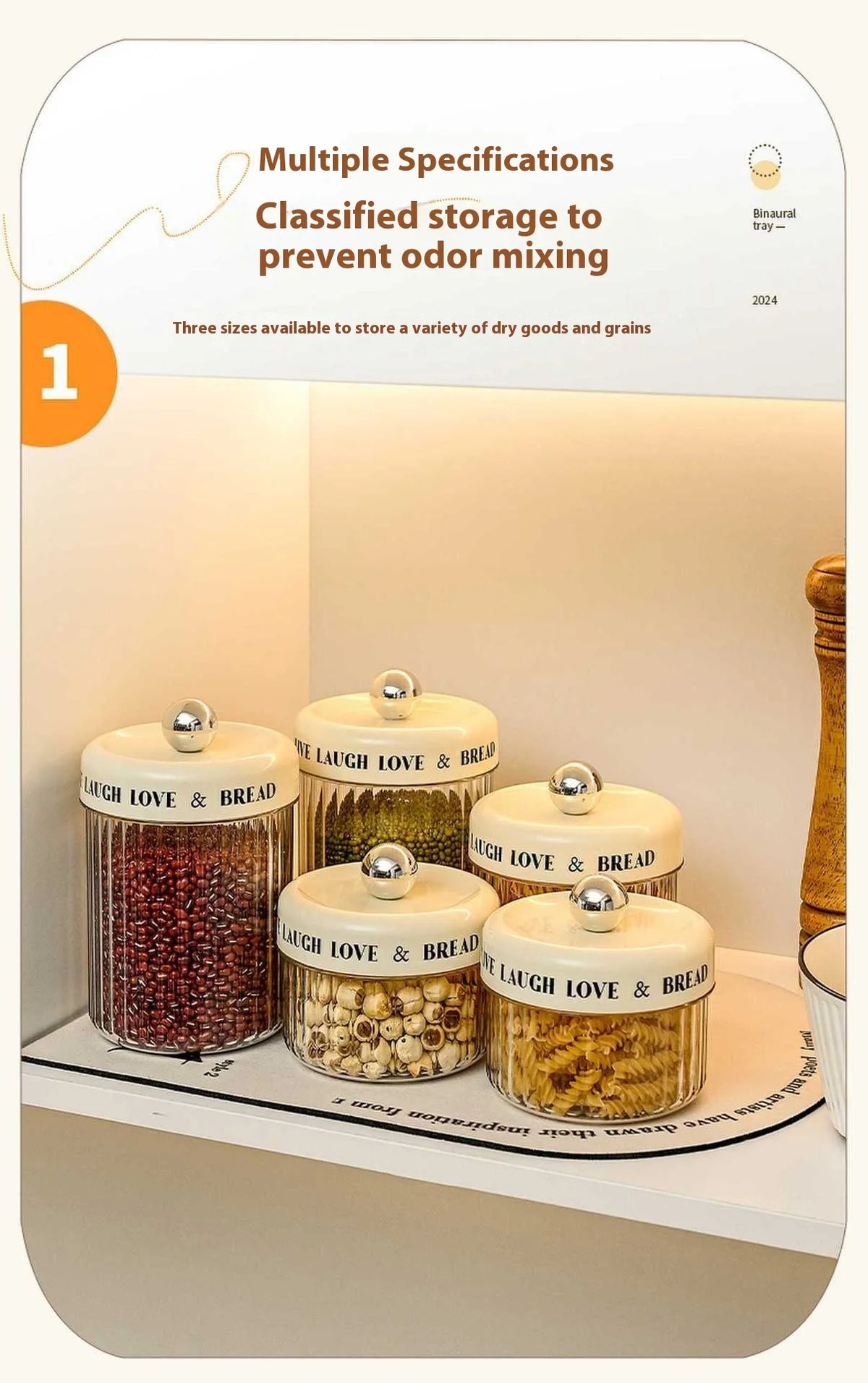 Airtight Food Storage Containers - Bpa-Free Canisters Grains/Dry