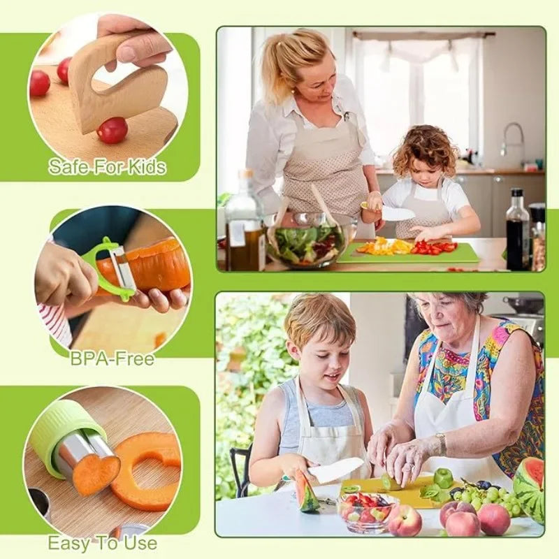 11/13/17pcs Kids Cooking Sets Real Cooking Montessori Toddlers