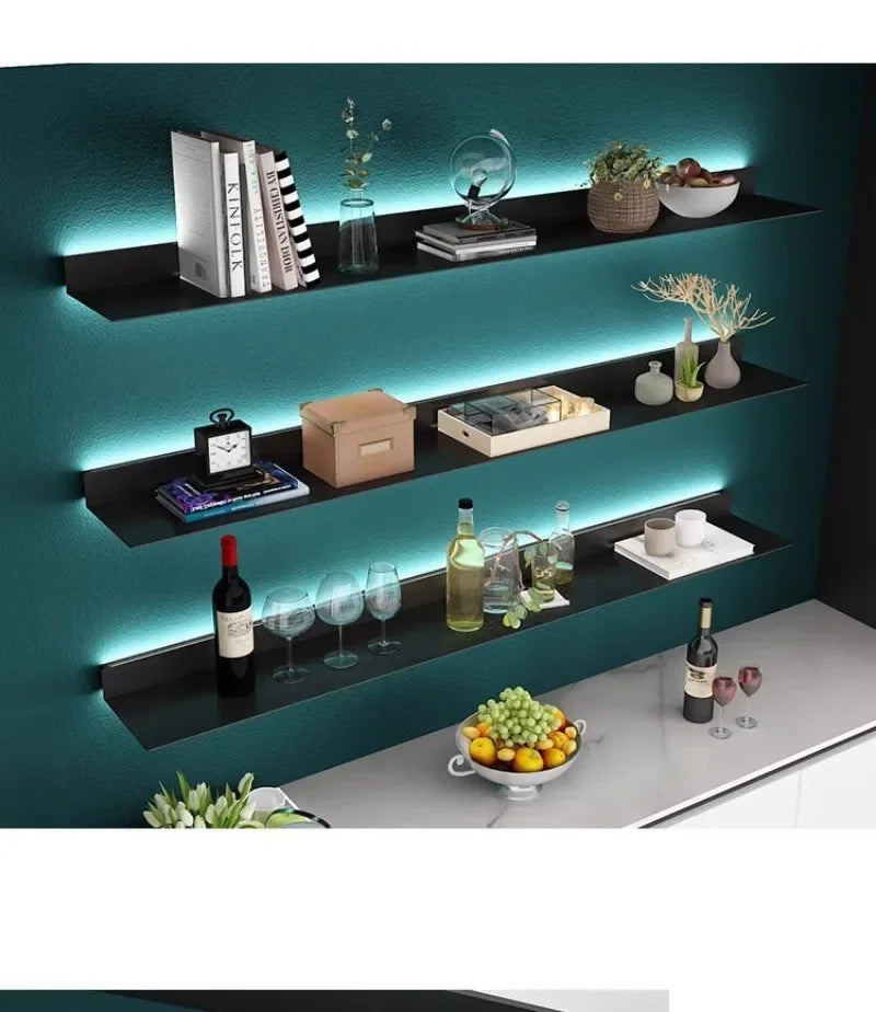 Iron Floating Wall Shelf Storage Organizer Shelves Bathroom
