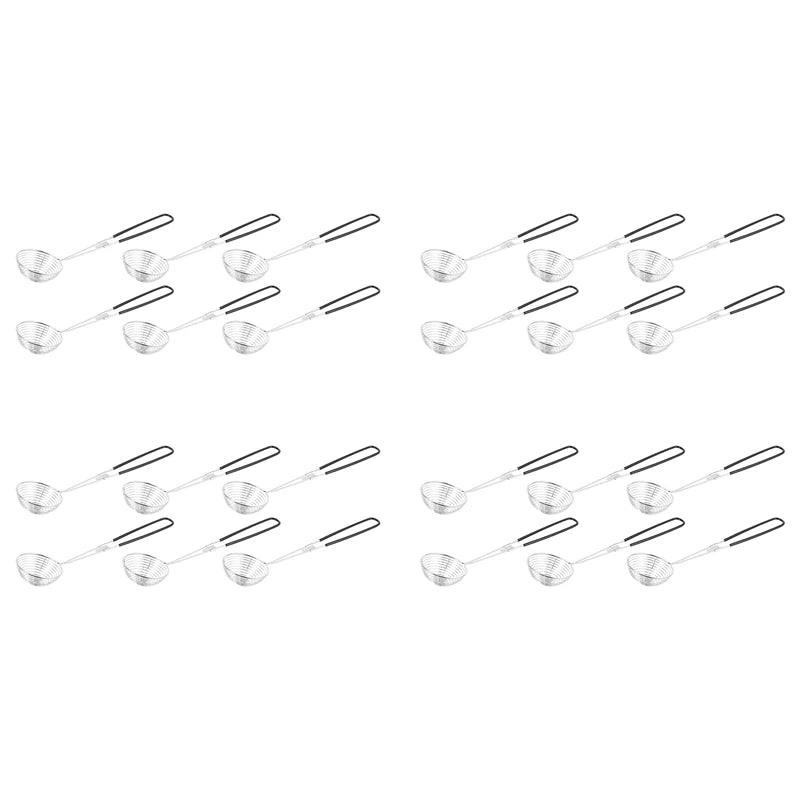 24x Pot Strainer Scoops Stainless Steel Pot Strainer