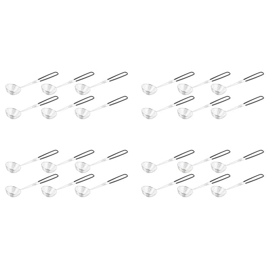 24x Pot Strainer Scoops Stainless Steel Pot Strainer