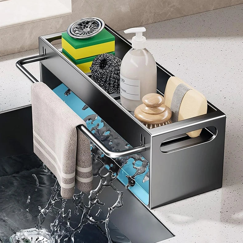 Extra Large Carbon Steel Sink Caddy Sponge Holder