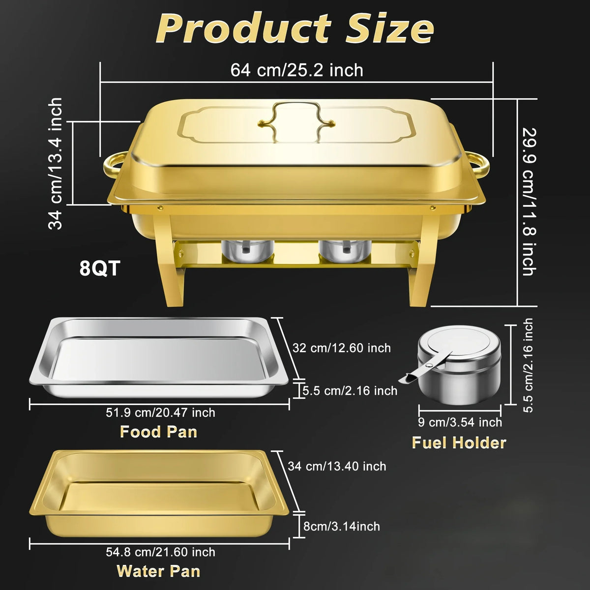 Buffet Baking Tray Quart Golden Baking Tray Buffet