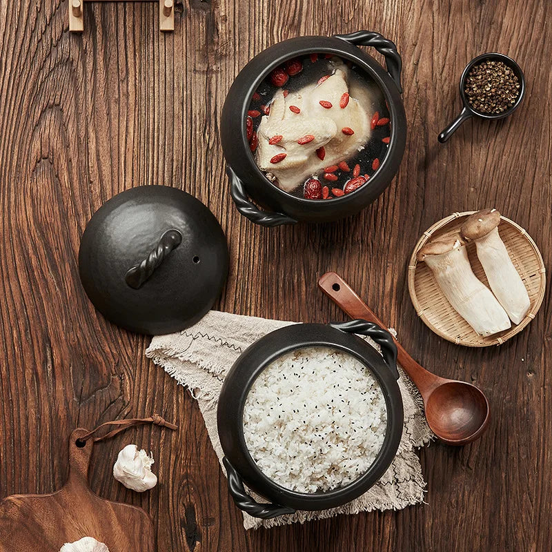 Japanese Ceramic Casserole Creative Spherical Clay Saucepan Stew