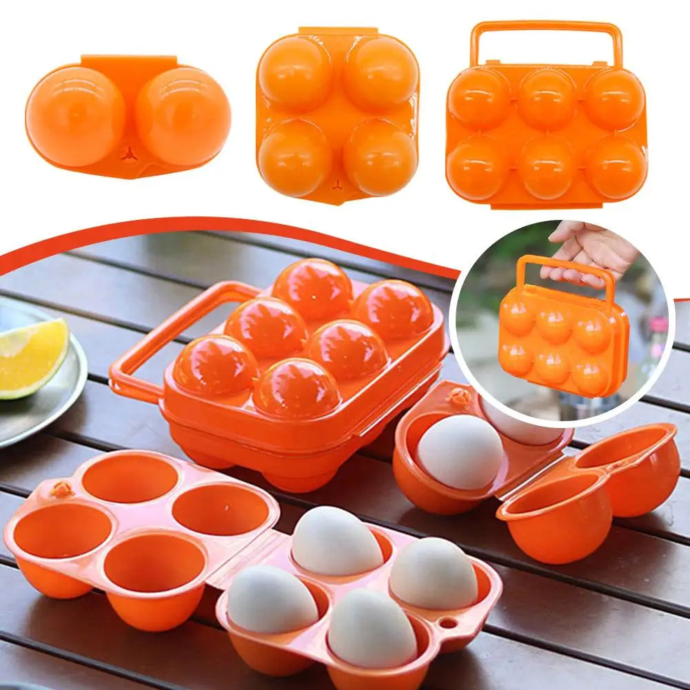 2/4/6 Grid Egg Storage Box Container Plastic Egg