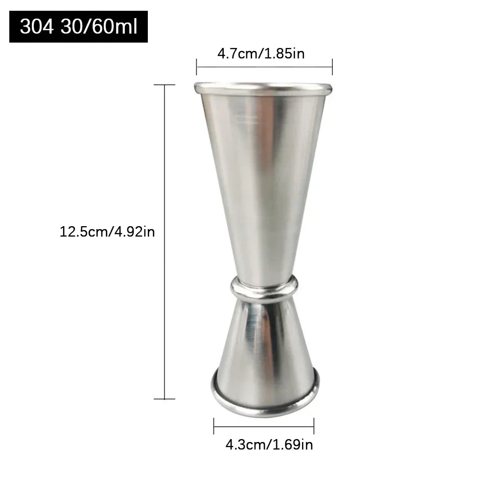 Stainless Steel Measuring Cups 15/30ml 25/50ml 30/60ml Bar