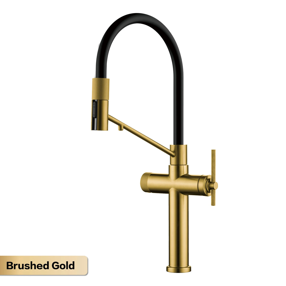 Aitana Brushed Rose Gold Pull-Out Faucet Luxury Drinking