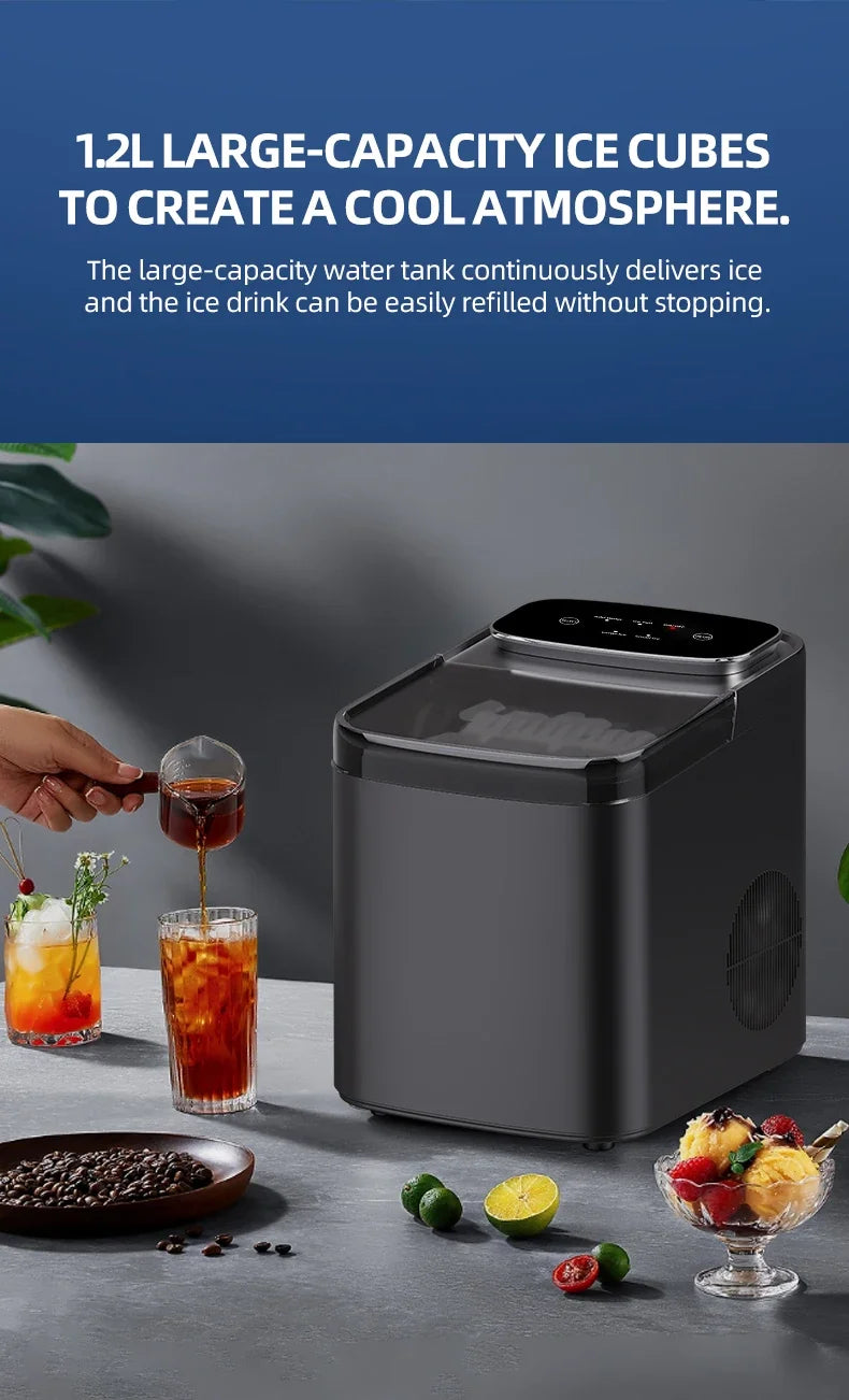Small Ice Maker Electric 220v Multi-Functional Smart Touch