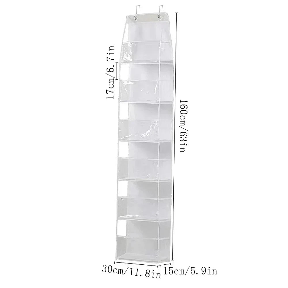 Over Door Hanging Pantry Organizer Hanging Storage Clear