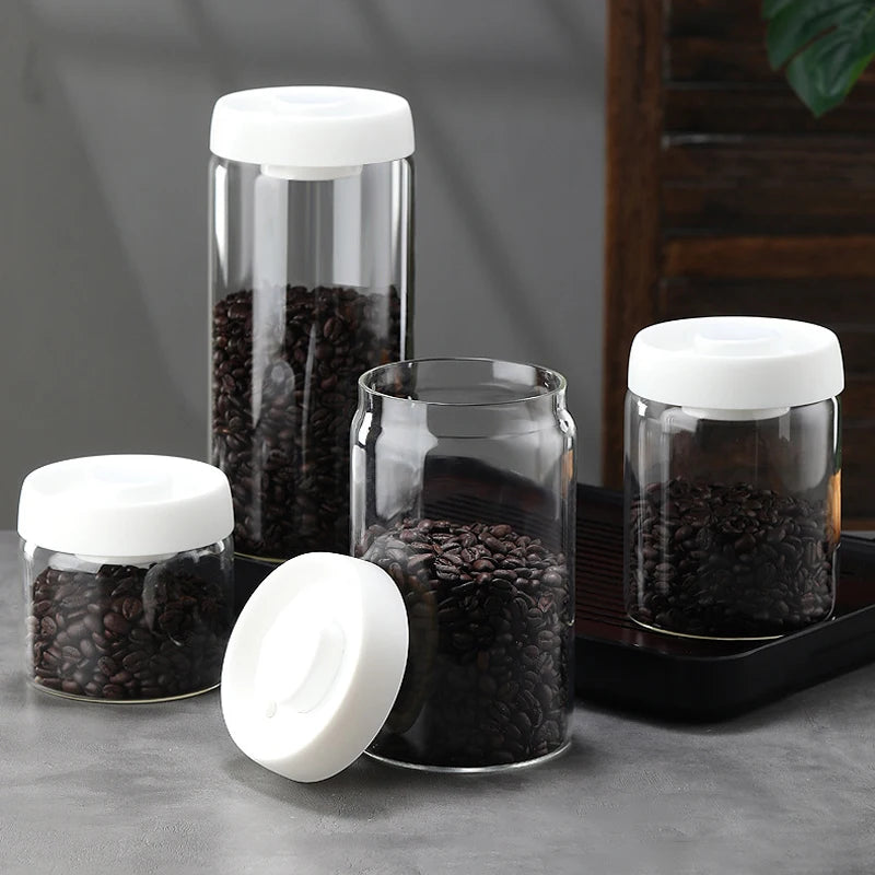 Vacuum Sealed Tank Coffee Bean Glass Sealed Jar