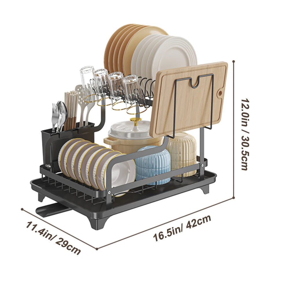 Dish Drying Rack Tier Over Sink Dishrack Strainer