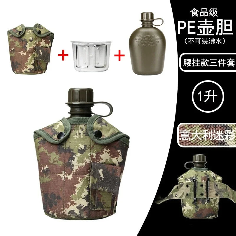 Outdoor Camouflage Water Kettle Military Training Outdoor Camping