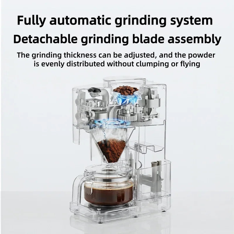 Automatic Coffee Maker Built-In Grinder & Cold Dual