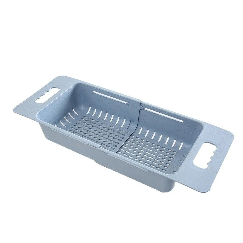Adjustable Dish Drainer Sink Drain Basket Washing Vegetable