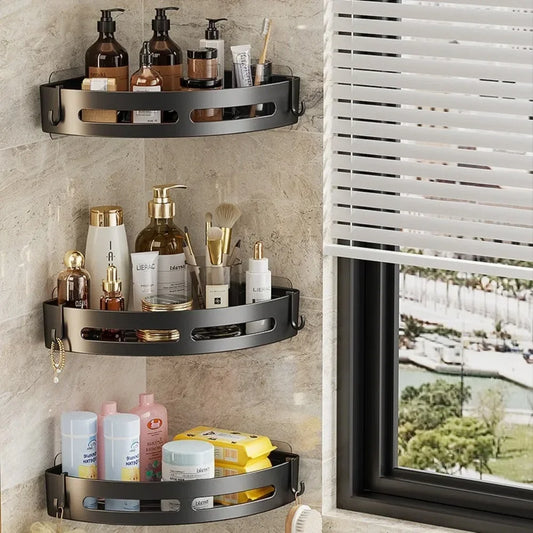 Bathroom Shelves Organizer No Punching Required Corner Shelf
