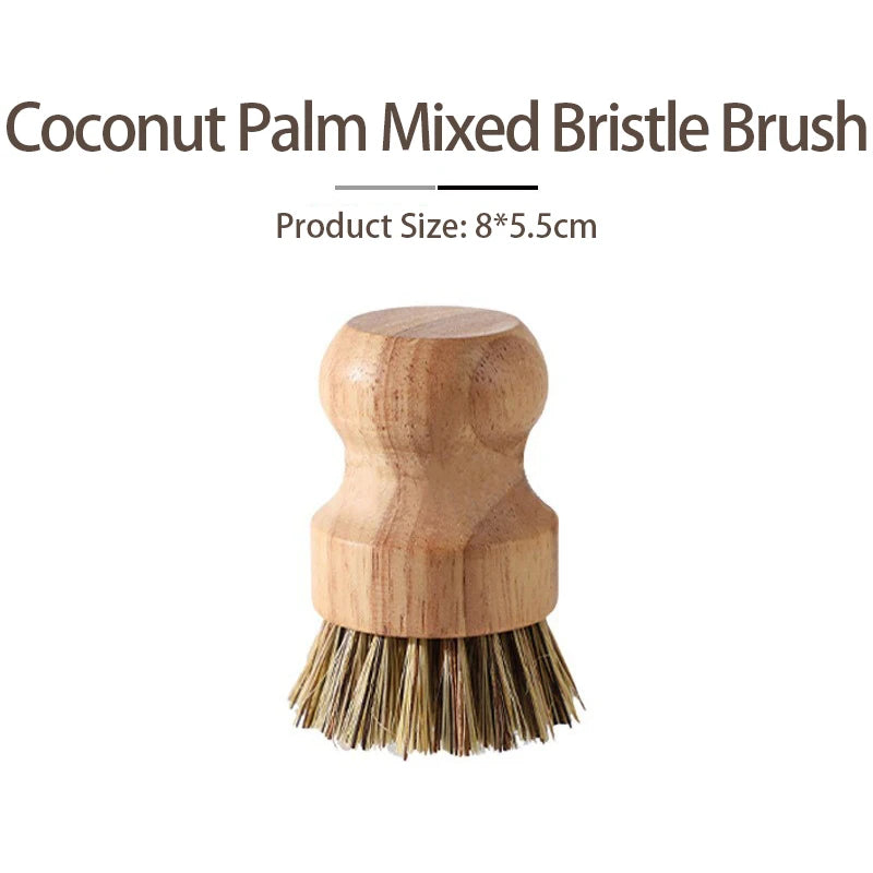 Eco-Friendly Durable Cleaning Brush Wooden Dish Brush Natural