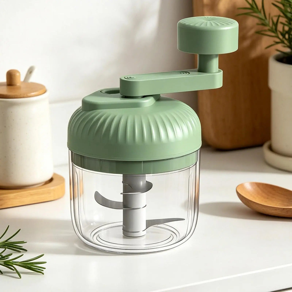 Vegetable Chopper Small Food Processor Hand-Cranked Food Chopper