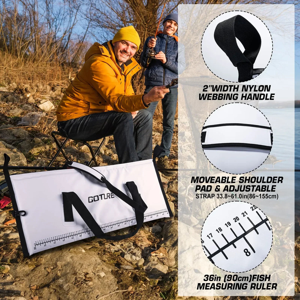 Goture Large Capacity Insulated Fish Cooler Bag Tpu