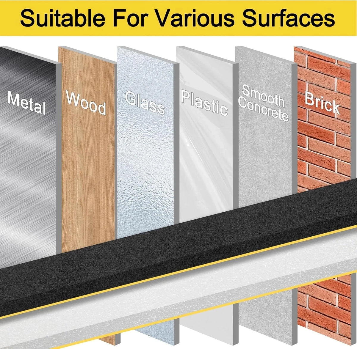 Epdm Self Adhesive Sponge Seal Strip Rubber Black