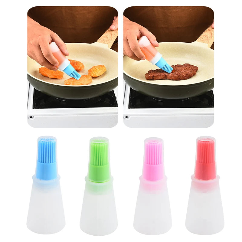 Barbecue Oil Brush Silicone Bbq Honey Oil Bottle
