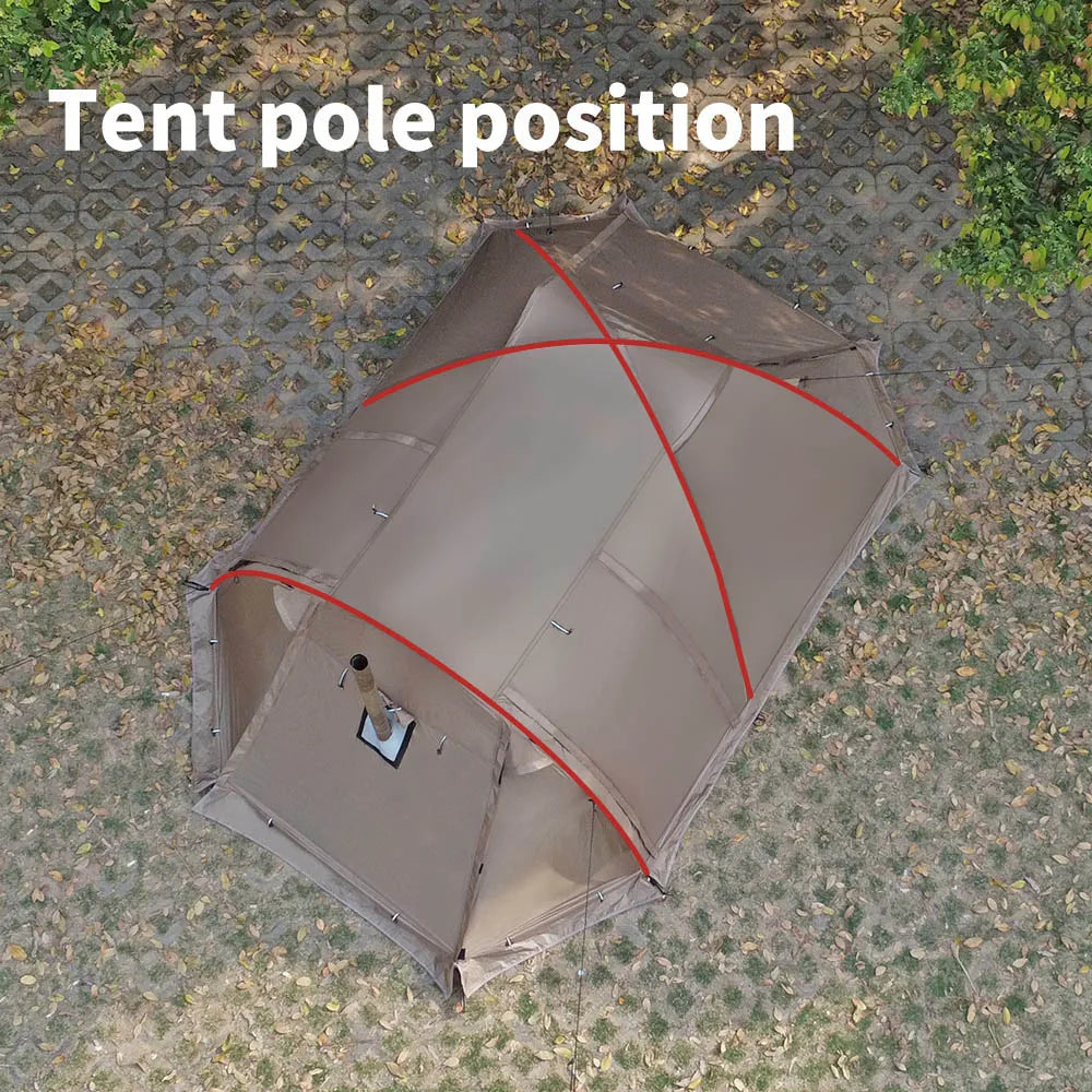 Fireproof Person Winter Tent Waterproof Tunnel Dome Tent