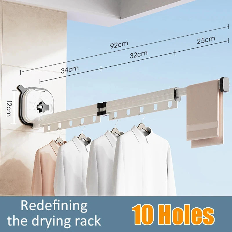 White No Punching Drying Rack Suction Cup Drying