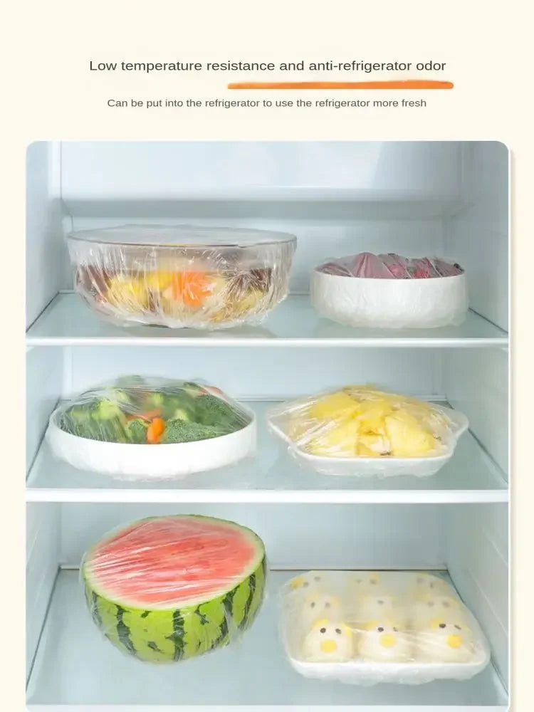 Reusable Disposable Food Cover Plastic Wrap Durable Elastic