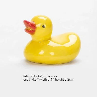 1-5pcs Funny Duck Ceramic Crafts Chopstick Shelf Resturant