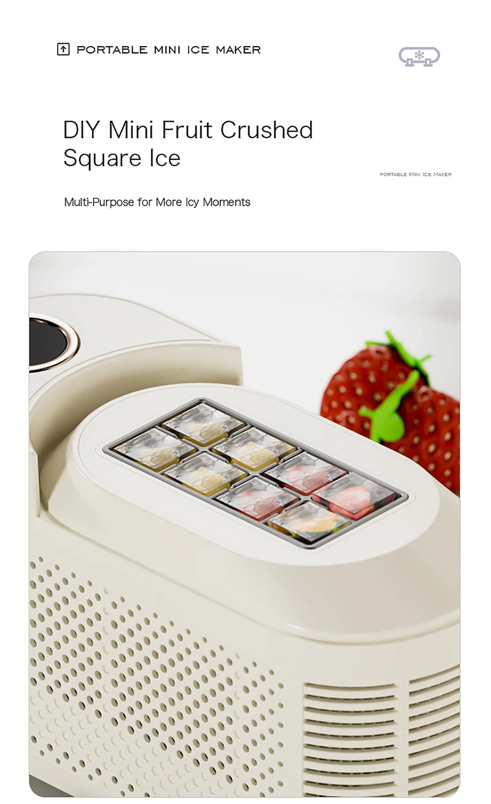 12v/220v Car Ice Maker Desktop Mini Ice Cubes