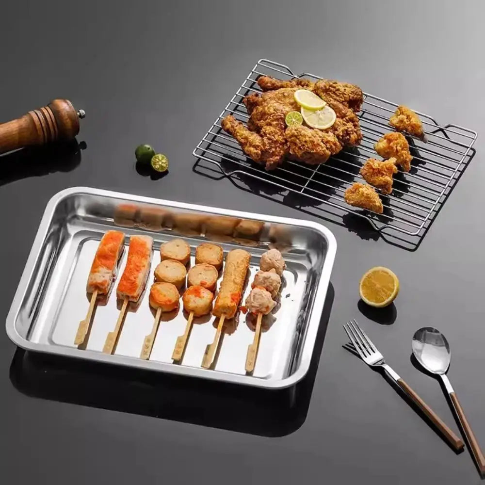 Non-Stick Stainless Steel Baking Pan Cooling Rack Removable