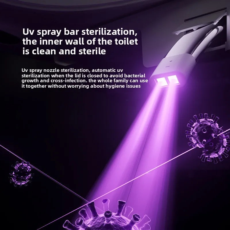 Auto Flip Smart Toilet Seat Cover Heating Cleaning