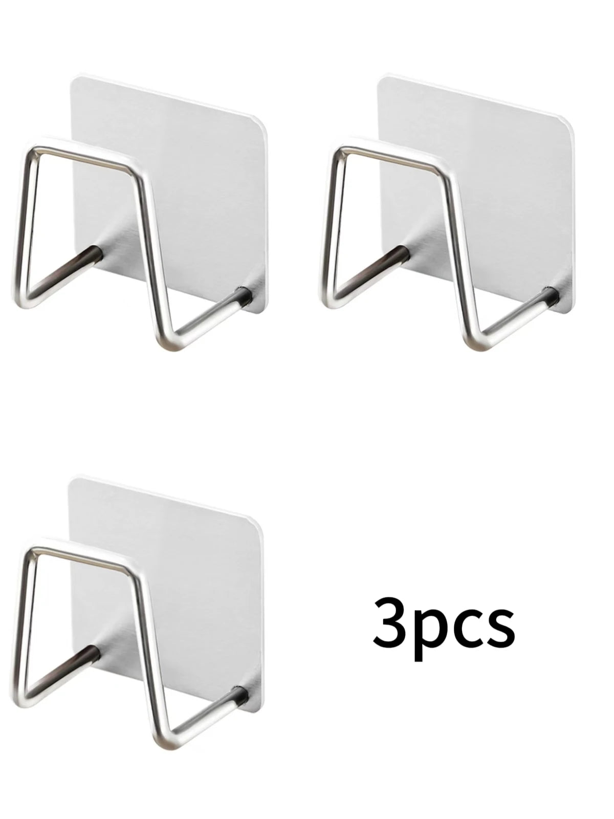 1/5pcs Stainless Steel Sink Shelf Sponges Holders Adhesive