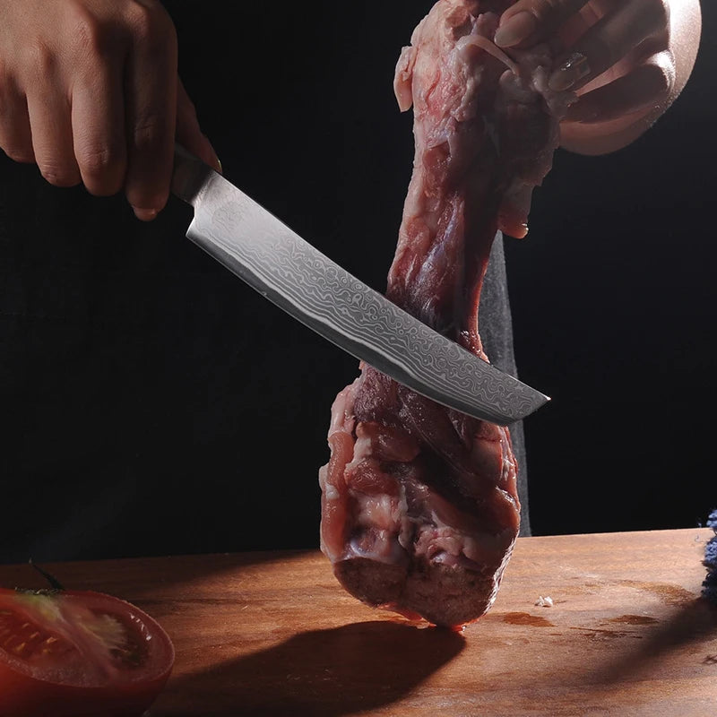 Damascus Steel Japanese Chef Knife Meat Cleaver Slicing