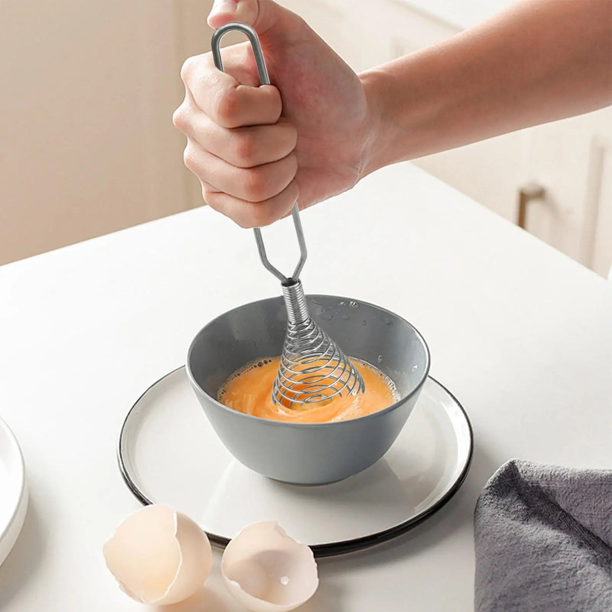 Egg Whisk Spring Coil Whisk Hand Stirrer Handheld