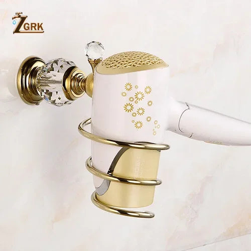 Zgrk Classical Bathroom Hardware Gold Polished Bath Wall-Mounted