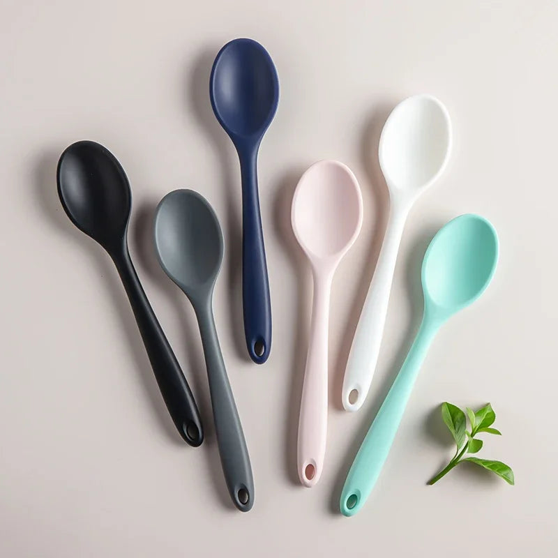 3pcs Silicone Spoon Mixing Soup Spoons Mixing Ladle