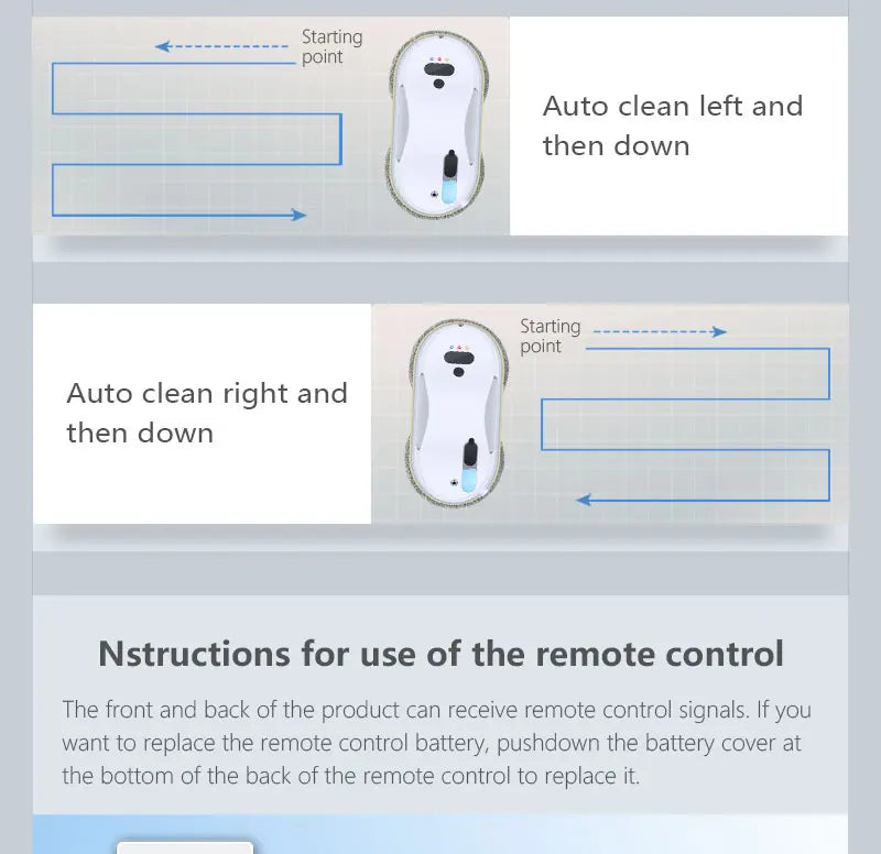 Divedeer Automatic Water Jet Window Cleaner Large Suction