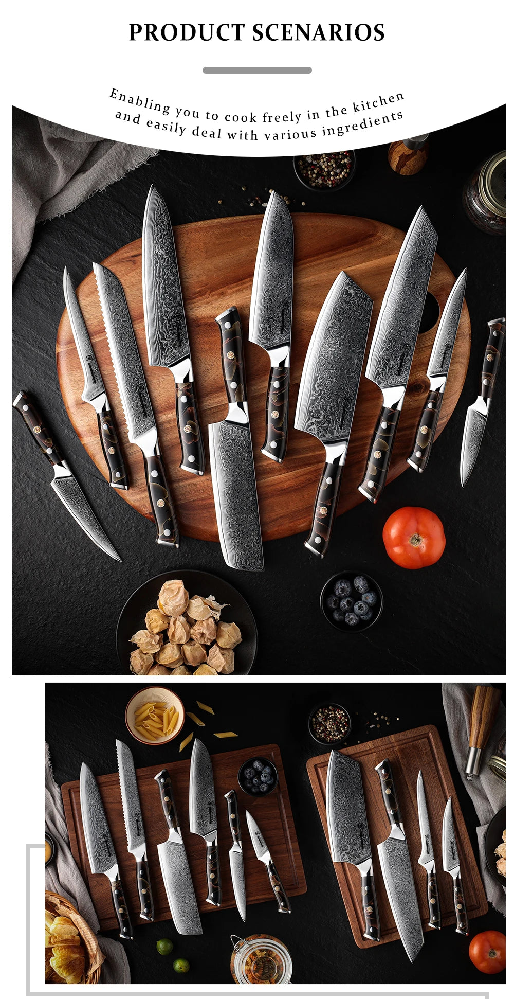 Grandsharp High Quality 1-10pcs Knife 67 Layers Damascus