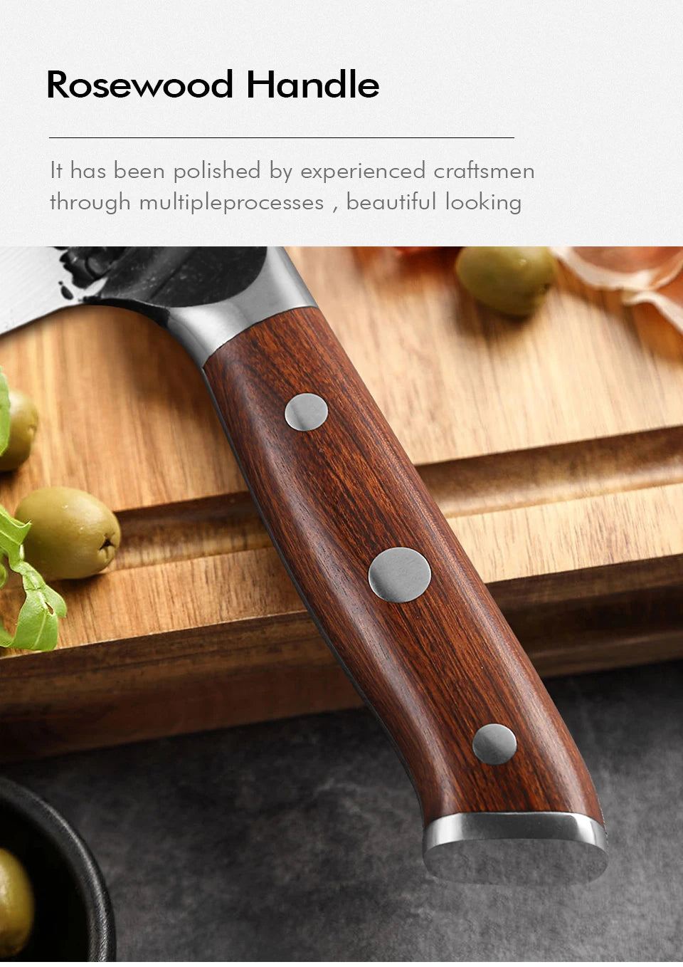 Turwho Japanese Hand Forged Butcher Knife X50cr15mov Stainless