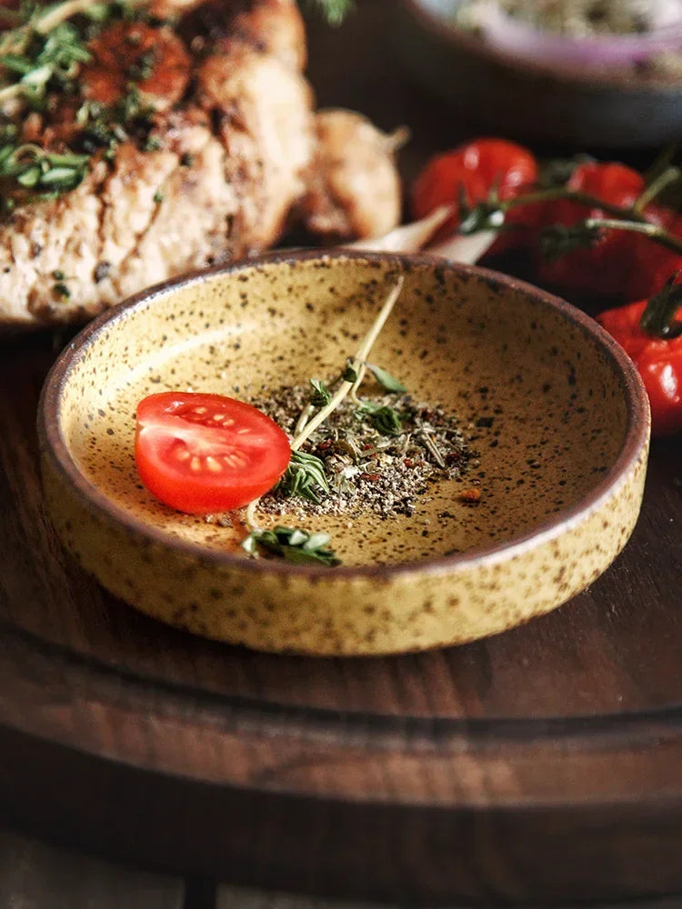 Ceramic Tableware Restaurant Clay Small Dish Rice Bowl