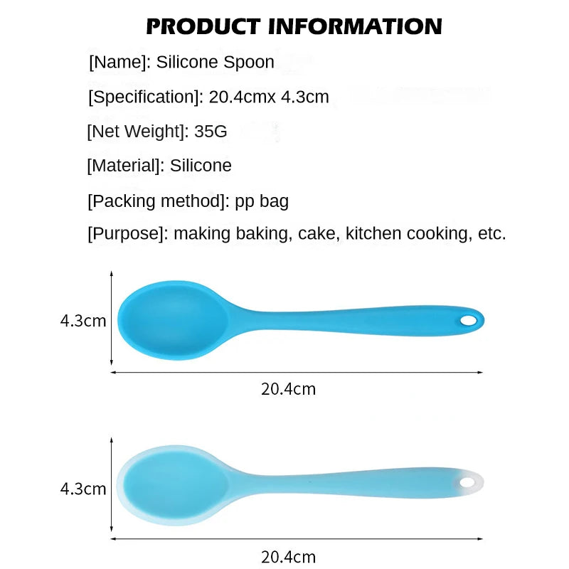 Silicone Spoon Integrated Rice Spoon Multicolor Silica Gel