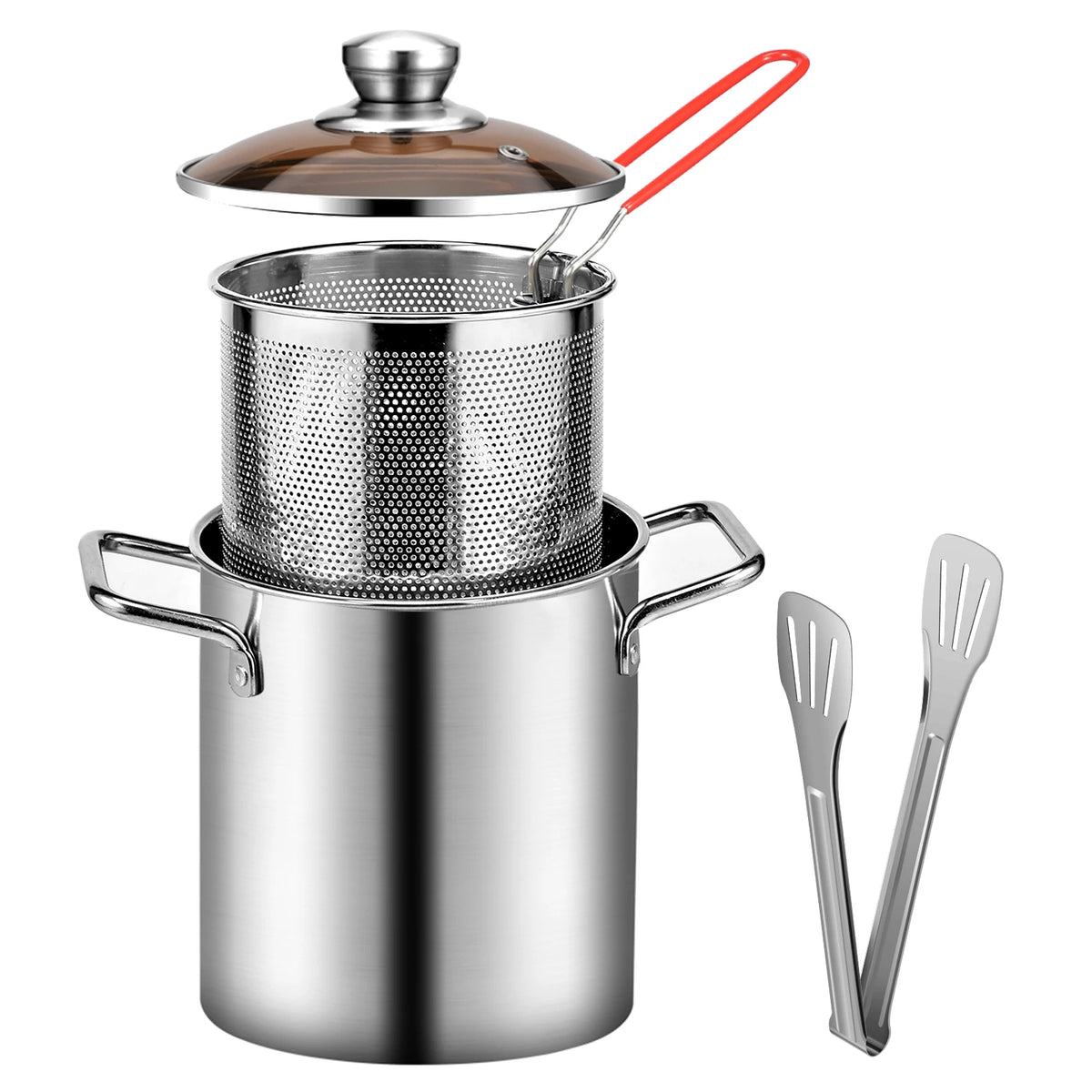Deep Frying Pot Stainless Steel Fryer Pan Fry