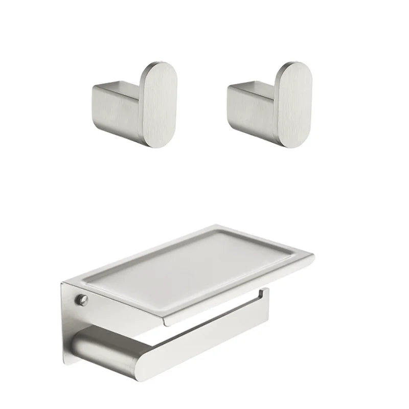 Brushed Towel Ring Holder Bar Rack Brush/Paper Holder